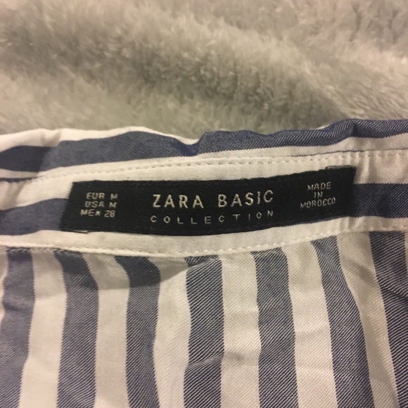 Zara Woman Seersucker Striped Button Front Shirt - Picture 4 of 4
